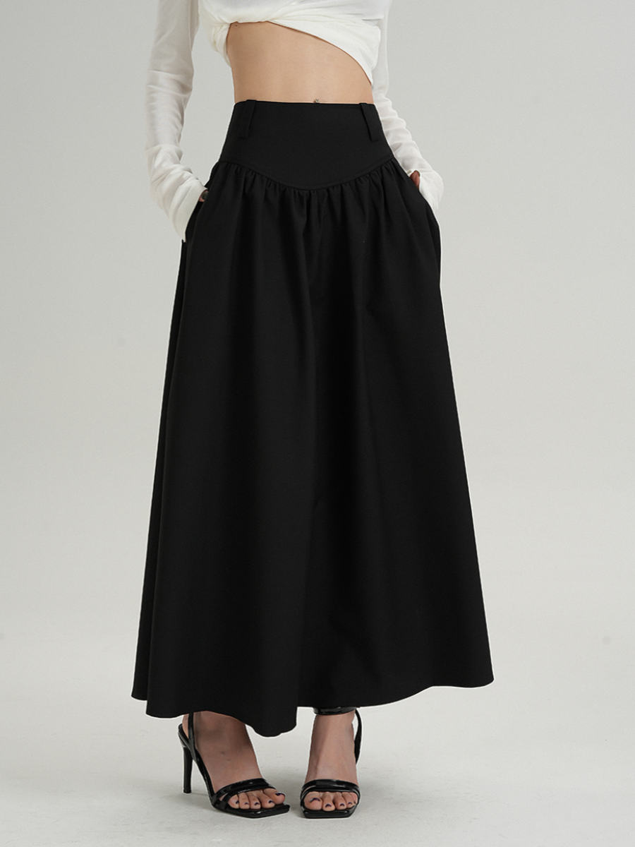 MEIKUL Temperament advanced sense of black high waist thin half-body skirt female long skirt new summer women skirt half skirt