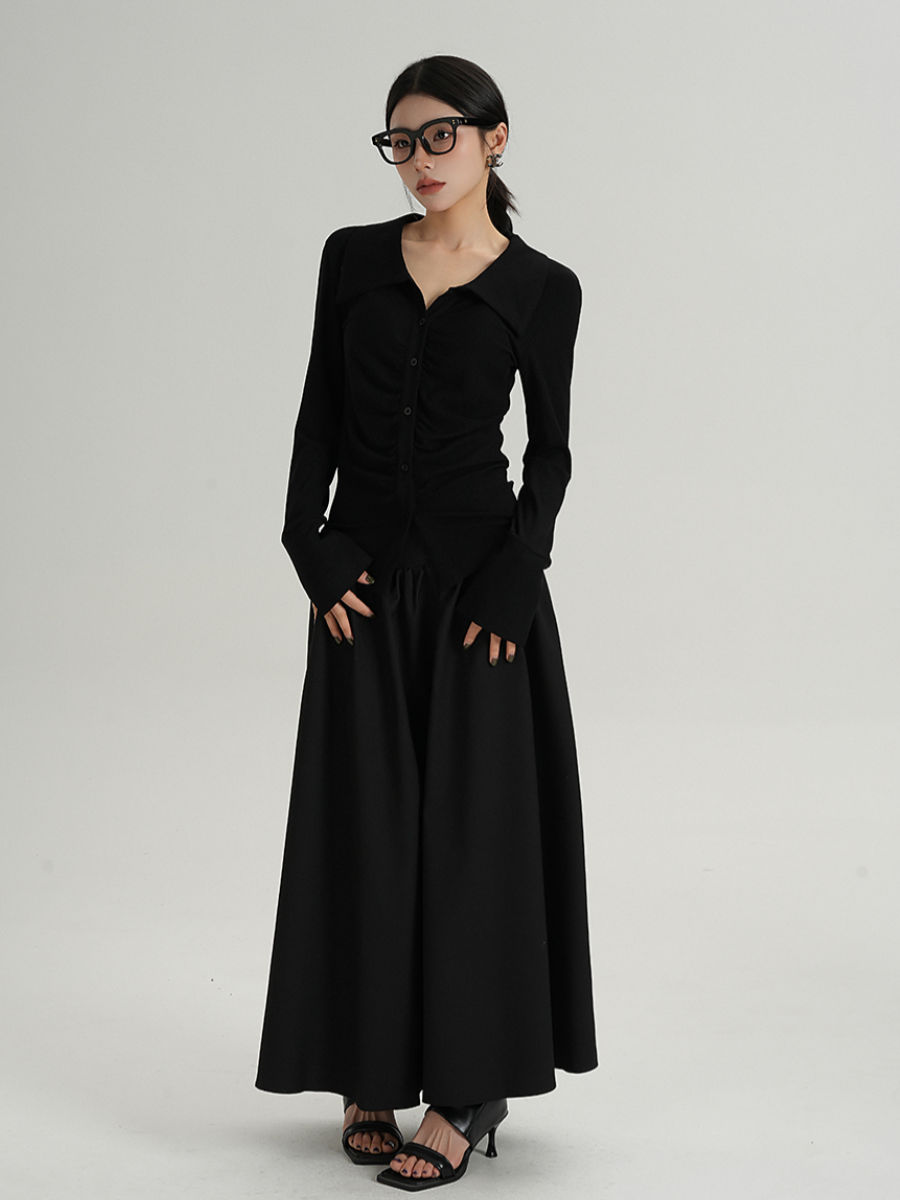 MEIKUL Temperament advanced sense of black high waist thin half-body skirt female long skirt new summer women skirt half skirt